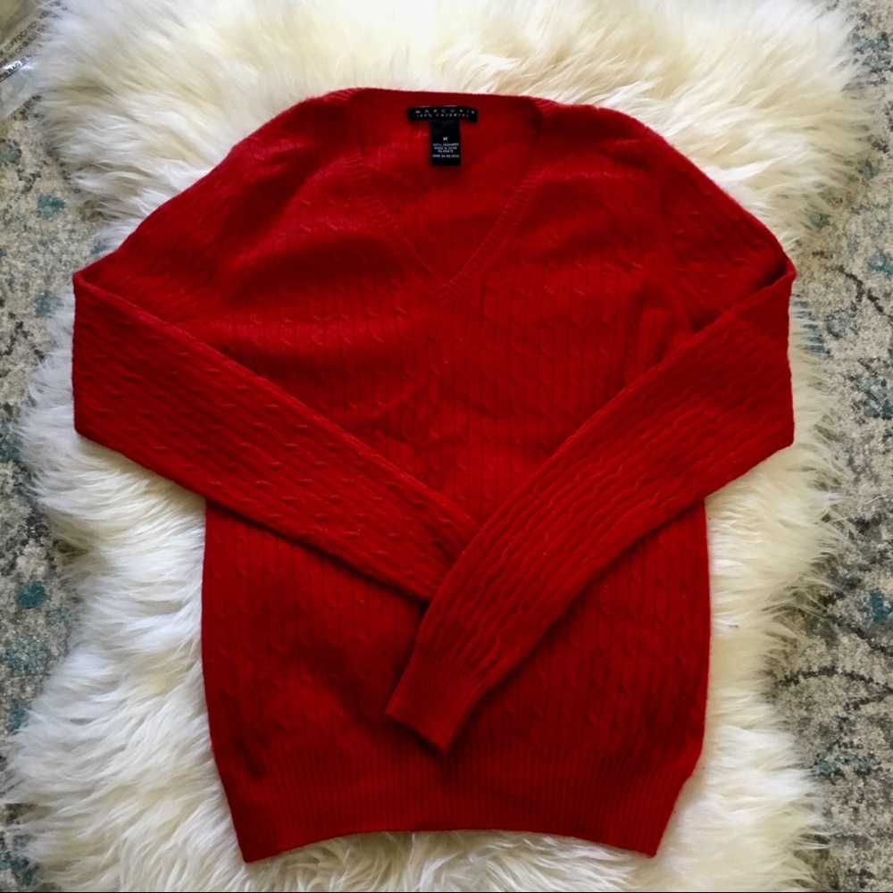 Marconi | v-neck cashmere sweater | M